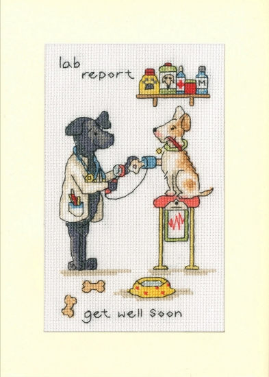 Picture of Lab Report (Greetings Cards) Cross Stitch Kit By Bothy Threads