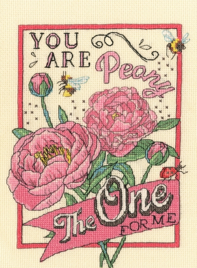 Picture of Peony The One (Angie Spurgeon) Cross Stitch Kit By Bothy Threads