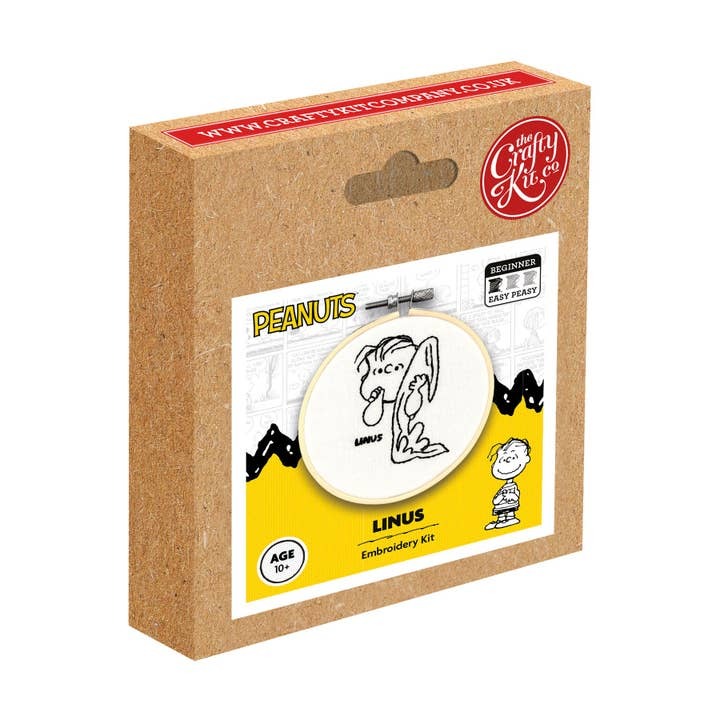 Linus (Peanuts) Mini Embroidery Kit With Hoop | Stitchtastic