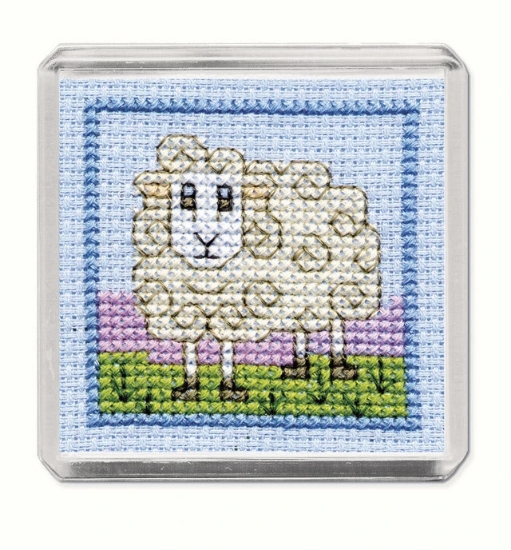 Picture of Wee Woolly Sheep Coaster Cross Stitch Kit