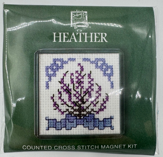 Picture of Heather Fridge Magnet Cross Stitch Kit