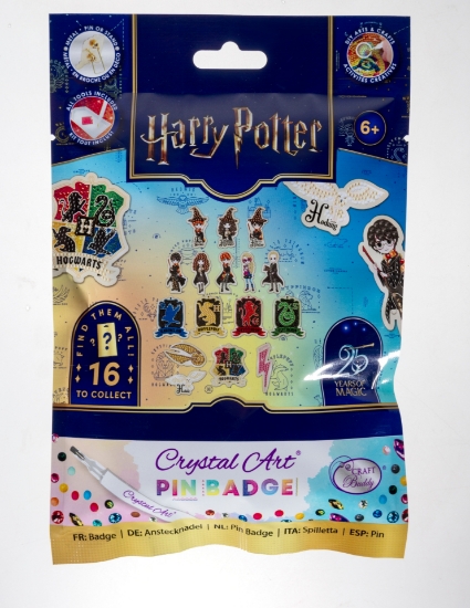 Picture of Harry Potter Crystal Art Pin Badge Blind Bag - 1 of 16 Collectible Pin Badges, Mystery Pack, Sparkling Diamond Art