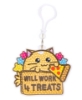 Picture of Will Work 4 Treats - Crystal Art Bag Charm Kit (Fuzz Balls)