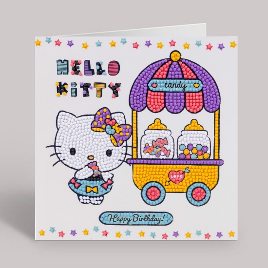 Picture of Birthday Treats 18x18cm Crystal Art Card (Hello Kitty)