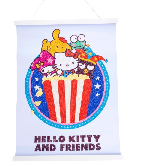 Picture of At the Circus (Hello Kitty & Friends) Crystal Art 40x50cm Scroll Kit