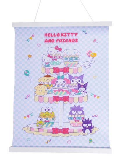 Picture of Cupcake Friends (Hello Kitty & Friends) Crystal Art 40x50cm Scroll Kit