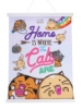 Picture of Home Is Where The Cats Are (Fuzz Balls) Crystal Art 40x50cm Scroll Kit