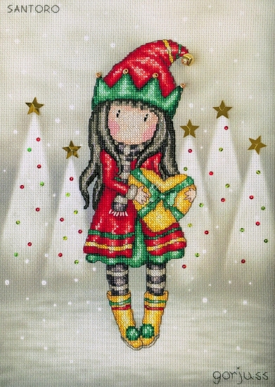 Picture of Jingle Belle - (Gorjuss) Cross Stitch Kit by Bothy Threads