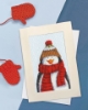 Picture of My Little Pudding - Christmas Card Cross Stitch Kit By Bothy Threads