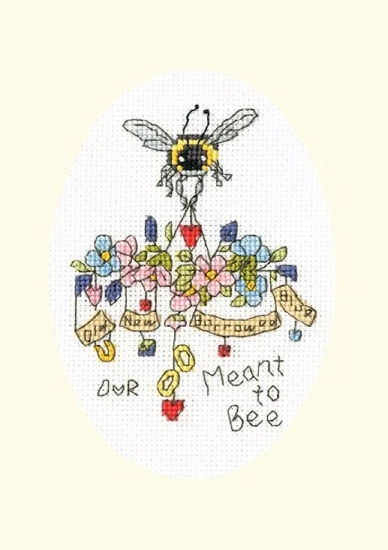 Picture of Meant to Bee Greetings Card Cross Stitch Kit by Bothy Threads