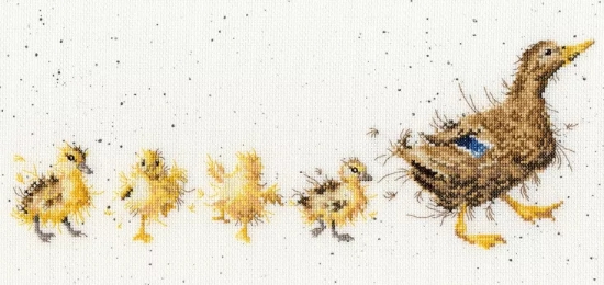 Picture of Mother Duck and Chicks - (Hannah Dale) Cross Stitch Kit by Bothy Threads