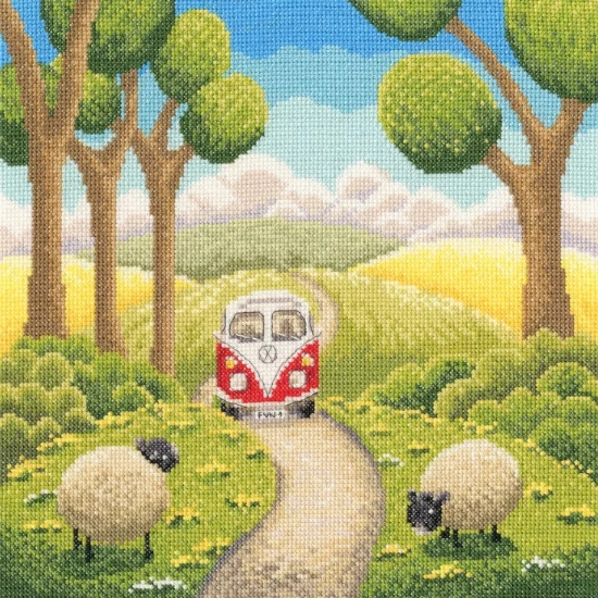 Picture of Road Trip VW Camper Van (Lucy Pittaway) Cross Stitch Kit By Bothy Threads