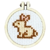 Picture of Hoppy Easter (Bunny) - Mini Matchbox Cross Stitch Kit With Hoop