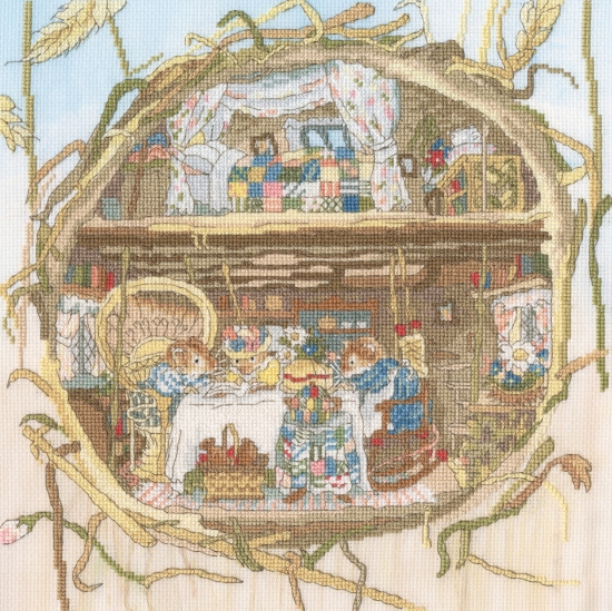 Picture of Tea With The Harvest Mice Cross Stitch Kit By Bothy Threads