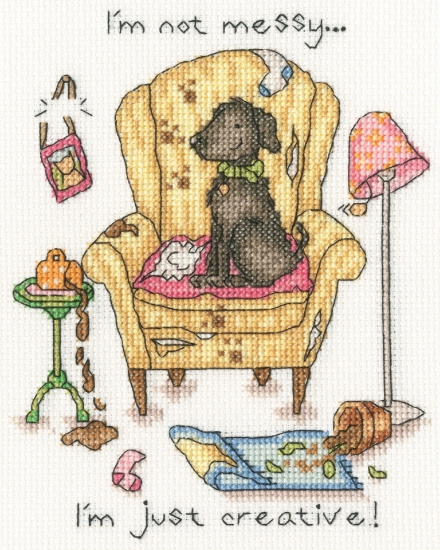 Picture of Mucky Pup Cross Stitch Kit By Bothy Threads