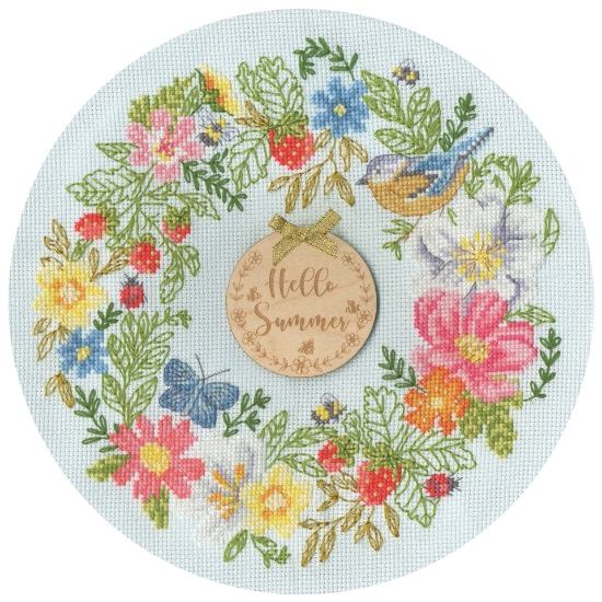 Picture of Summer Wreath Cross Stitch Kit By Bothy Threads