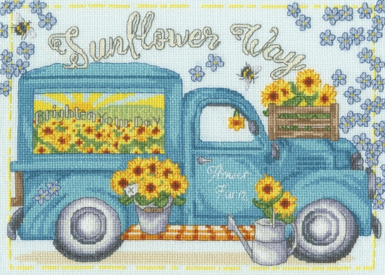 Picture of Sunflower Way Cross Stitch Kit By Bothy Threads