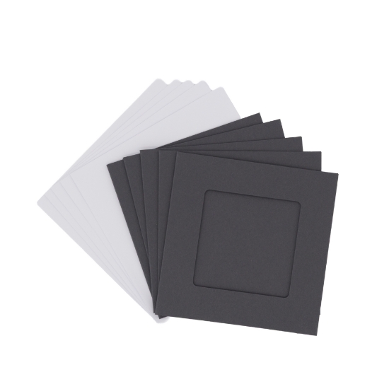 Picture of Square aperture square cards - Grey (Pack of 5)