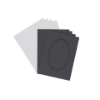 Picture of Oval Aperture A5 Cards - Grey (Pack Of 4)
