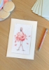 Picture of Pretty in Pink Flamingo Cross Stitch Card  Kit By Bothy Threads