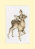 Picture of Deerly Loved Fawn Cross Stitch Card  Kit By Bothy Threads