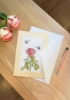 Picture of Bee Mine Forever Bee & Rose Cross Stitch Card  Kit By Bothy Threads