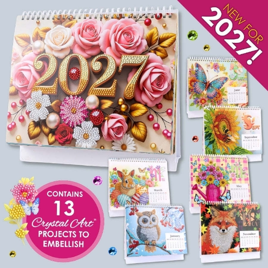 Picture of Desktop Crystal Art Calendar Kit 2027