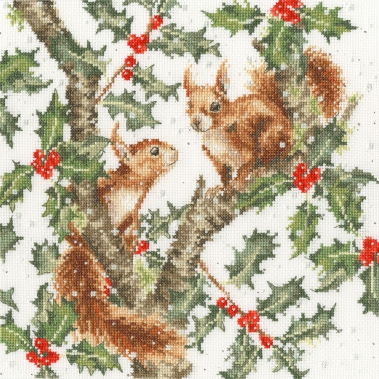 Picture of Under The Holly Boughs (Hannah Dale) Cross Stitch Kit By Bothy Threads