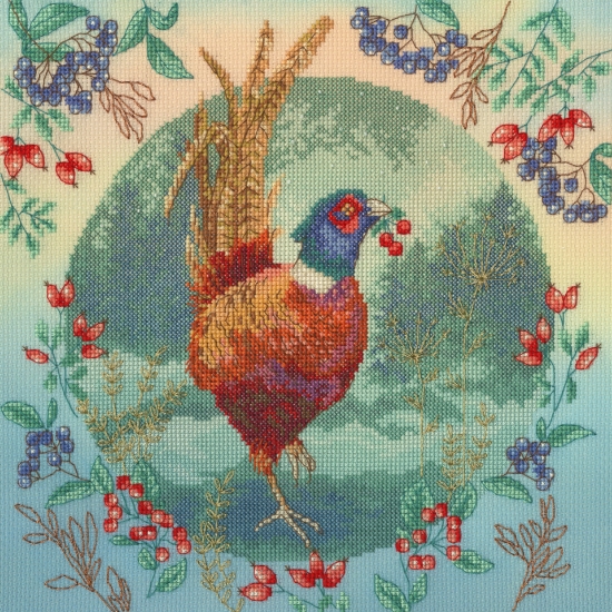 Picture of Fall Feathers Cross Stitch Kit By Bothy Threads