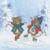 Picture of Festive Figure Skaters - (On A Mice Adventure) Cross Stitch Kit by Bothy Threads