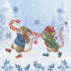 Picture of Candy Cane Capers - (On A Mice Adventure) Cross Stitch Kit by Bothy Threads