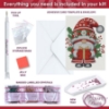 Picture of Holiday Gnome Crystal Art Card Kit 12x17cm